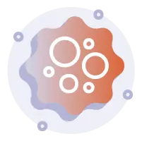 Illustration graphic of a human cell